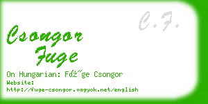 csongor fuge business card